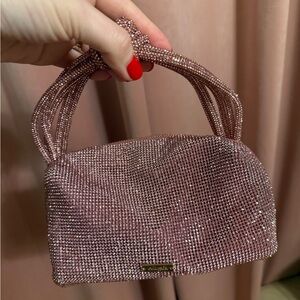 Cult Gaia Glittering Pink Evening Bag
